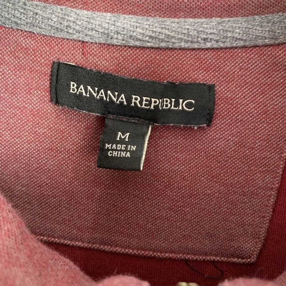 Banana Republic‎ Red Cotton Sweater Medium Classic Knit Fall Layer